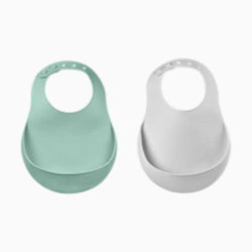Beaba Silicone Bibs (Set of 2) - Sage & Cloud