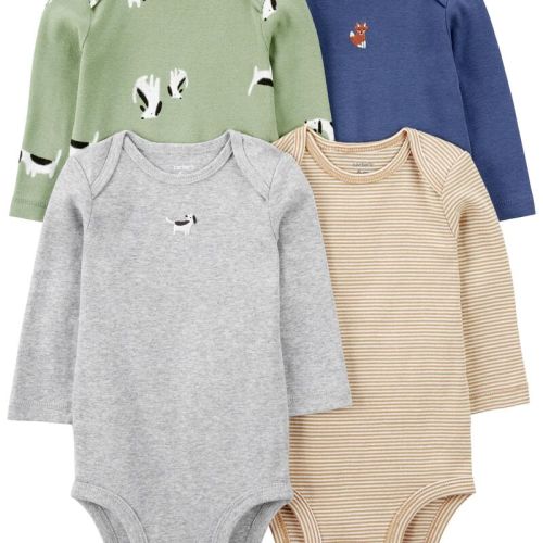 multi 4-Pack Long-Sleeve Bodysuits | Carter’s Oshkosh Canada