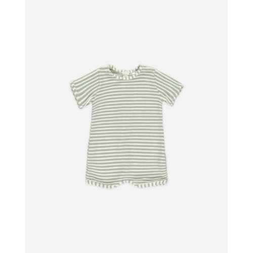 0-3mo Shorty One-Piece || Sage Stripe