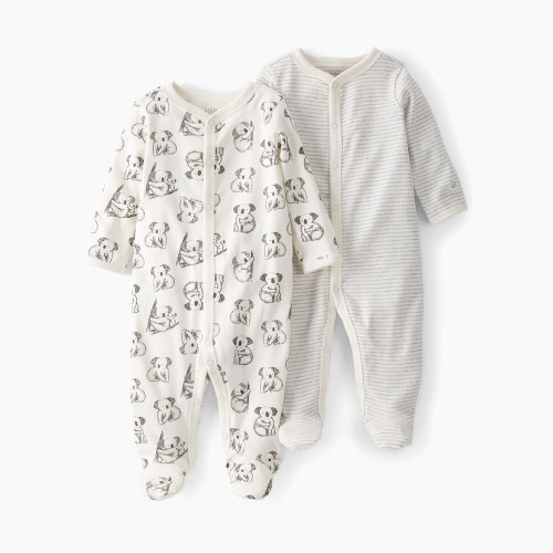 Carter's Little Planet Organic Cotton Snap-Up Sleep & Play (2-Pack) - Koala/Stripes, 3M