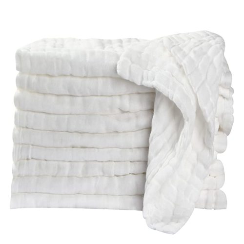 Amazon.com : Koo-dib Baby Muslin Washcloths Baby Towels and Washcloths for Face Newborn Essentials Registry Baby Muslin Burp Cloths and Wash Cloths for Sensitive Skin 10 Pack 10x10 Inches : Baby