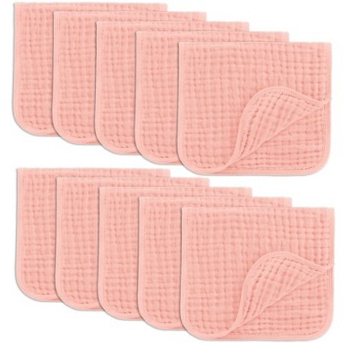 Muslin Burp Cloths Large 100% Cotton by Comfy Cubs, Color: Lace, Size: pack of 10