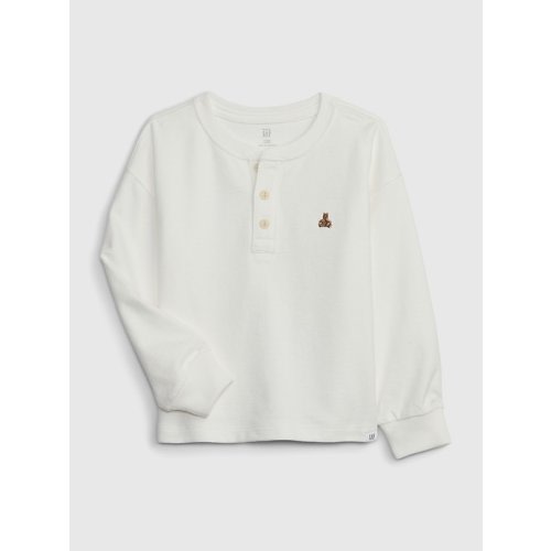 Toddler Henley T-Shirt in new off white, size: 12-18 M