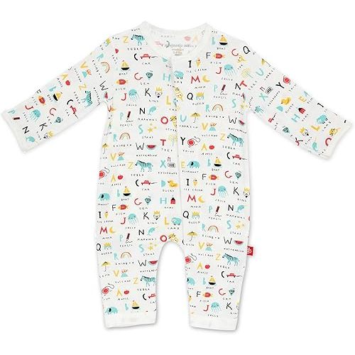 Magnetic Me Easy-Close Modal Coverall Jumpsuit ABC Love 0-3 Months