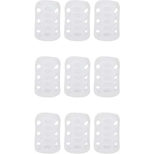 Toyvian 9pcs Bottle Cover Silicone -Scald Sleeve Heat Protective Case for Feeding Bottles Soft Non- Design Stylish Functional Accessory