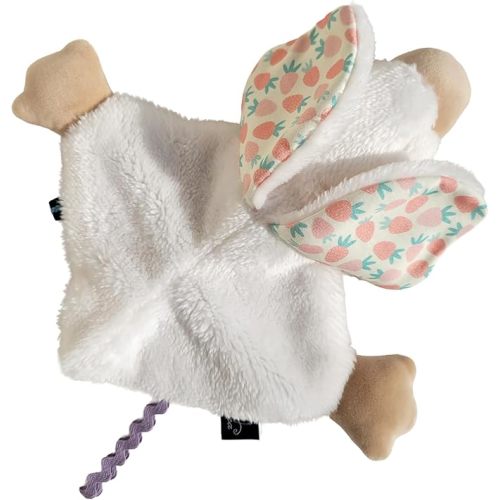 Helga The Goose, Pacifier Holder, Security Blanket Lovey, Infant Stuffed Toy, 9.8 Inches (Pack of 1) (Strawberry Siesta)