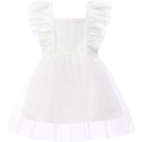 Infant Baby Girls Tutu Dress Sleeveless Tulle Sundress Casual Party Backless Dress Size 0-24 Months