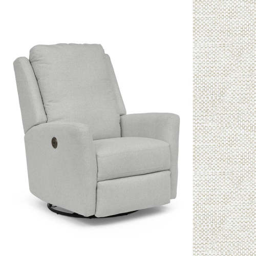 Storytime by Best Chairs Heatherly Power Swivel Glider Recliner  - Snow 21557
