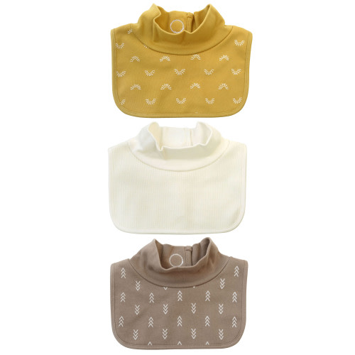 Neat Solutions 3 Pack Unisex Printed Mock Neck Bib