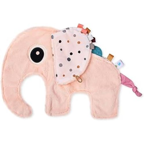 Baby Toys Baby Lovey Blanket Soft Elephant Blankets for Newborn Essentials 0-6 Months, Sensory Animal Security Blanket for Girls,Helps Speed up Pre-Sleep Calming Routine (Pink)