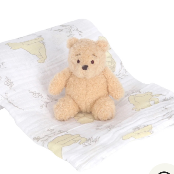 Winnie the Pooh Swaddle Blanket & Plush Gift Set