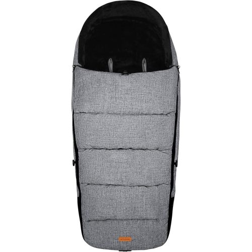liuliuby CozyMuff - Warm Stroller Footmuff with Temperature Control - Universal Baby Bunting Bag for Cold Weather - Outdoor Sleeping Bag (6M – 4T, Heather Gray)