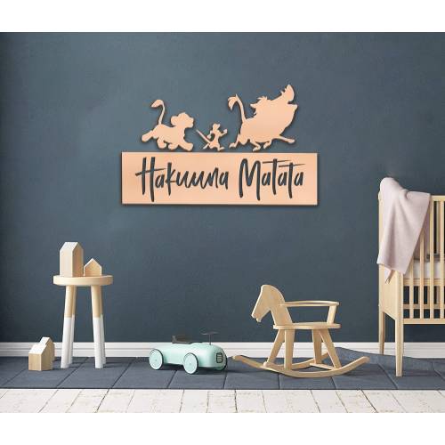 Hakuna Matata Wood Sign, Hakuna Matata Wall Art, Hakuna Matata Decor, Hakuna Matata Sign, Nursery Wood Decor, Kids Room Wood Decor