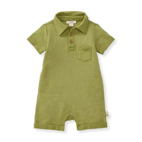 6-9 M Organic Cotton Polo Baby Boy Romper – Burt's Bees Baby