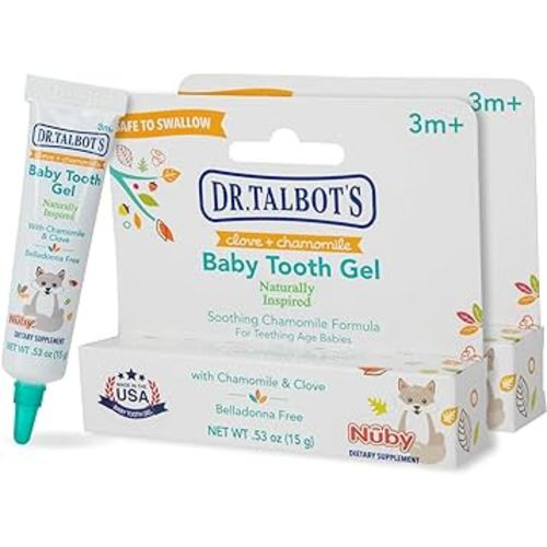 Dr. Talbot's Baby Tooth Gel for Sore Gums, Naturally Inspired, 2 Pack, 1.06 Oz, benzocaine Free, Belladonna Free