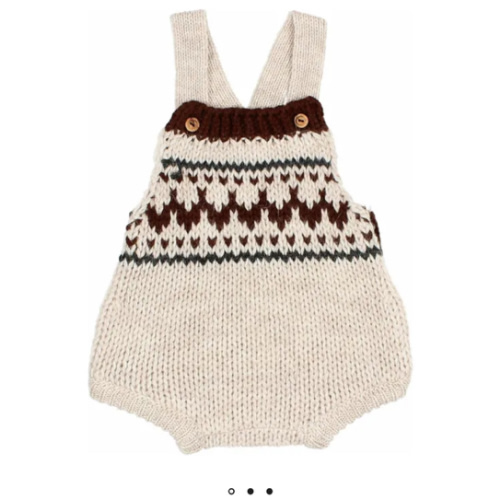 Folk Wool romper | Ecru