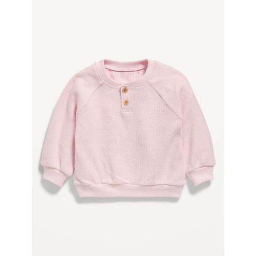 Cozy Long-Sleeve Henley Thermal-Knit Sweatshirt for Baby | Old Navy