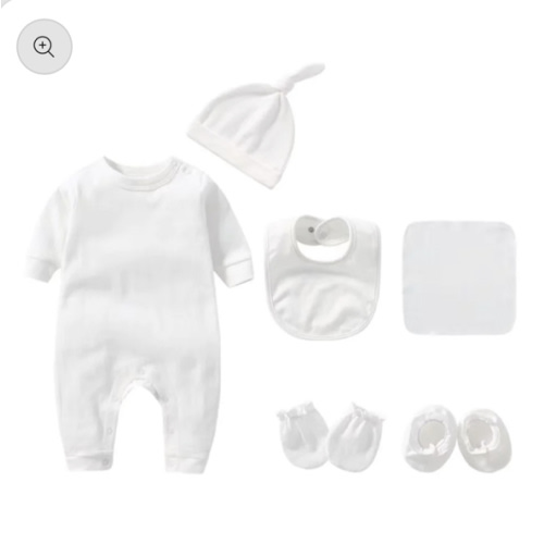 Newborn Solid Color Romper Hat, Bib, Gloves, Footwear, Square Scarf Se
– MyKids-USA™
