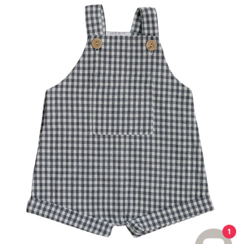 gingham overalls – The August People 0-3 months