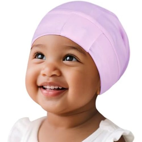 Fittia Baby Bonnet for 0-6 Months, Silky Satin Bonnet for Sleeping, Smooth for No Frizzy Hair, Adjustable for Non-Slip