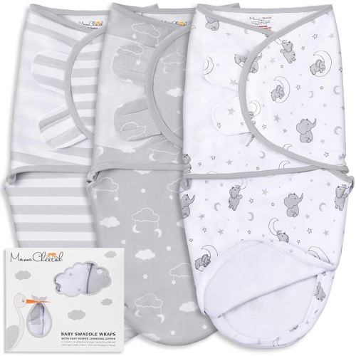 Mama Cheetah Baby Swaddle Blanket with Zipper - Newborn Swaddling Sack & Sleep Sack 3-6 Months, Blanket Wrap for Baby Boy & Girl, 3-Pack