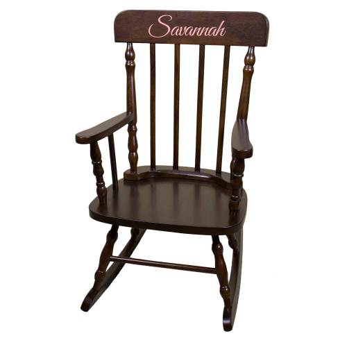 Name Only Espresso Spindle Rocking Chair