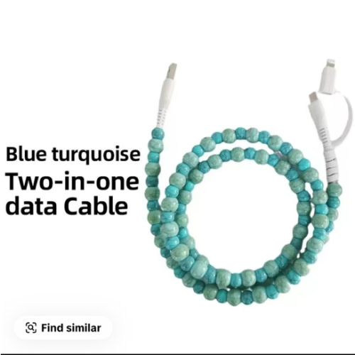 Beaded Charging Cords - Fit for all device USBC & Lightening - TikTok Shop