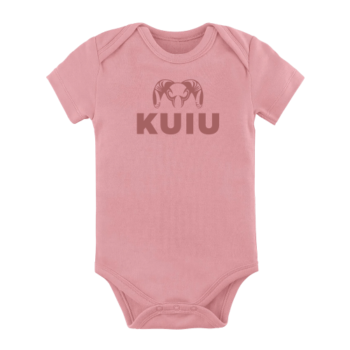 KUIU Stacked Logo Baby One-Piece | Rose