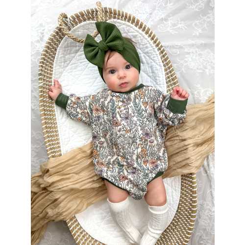 Wildflower Baby Bubble Romper, Baby Romper, Baby Girl Outfit, Baby Shower Gift