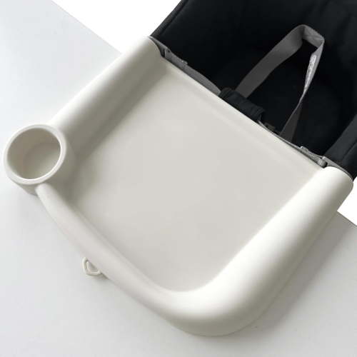 Silicone Baby Dining Tray Compatible with Fast Table Chair & Other Hook-On High Chairs,Portable Clip-On Fast Table Chair Baby Tray, Dishwasher Safe & BPA Free (Upgraded White)