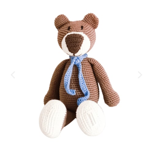 Atty The Bear Organic Crochet Teddy Bear Stuffed Animal - bebemoss.com