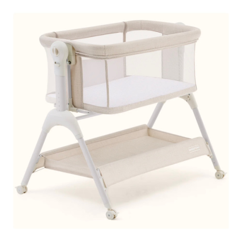 HARPPA Cuddly Sway | 3-in-1 Rocking Baby Bassinet & Bedside Sleeper with Anti-Reflux Mattress for Newborns | Attaches to Bed, Adjustable Height, Tool-Free Setup, Portable Wheels, CPSC Certified, Gentle Rocking Motion | Ideal for Infants, Safe Co-Sleeping