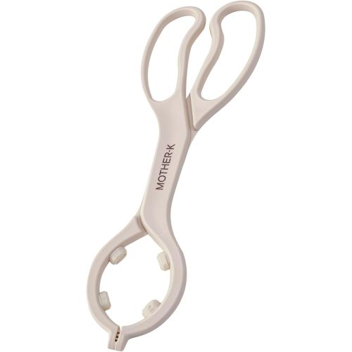 MOTHER-K Baby Bottle Tongs, Scissor Design, Multi-Functional, Anti-Slip & High-Temperature Resistant Pacifier Tongs (Cream)