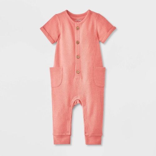 Baby Cozy Thermal Romper - Cat & Jack™, Color: Pink, Size: 0-3M