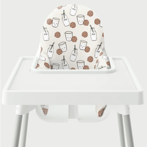 Highchair Cushion Cover - Cookies and Milk – Yeah Baby Goods