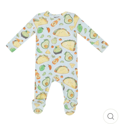2 Way Zipper Footie - Happy Tacos – Angel Dear