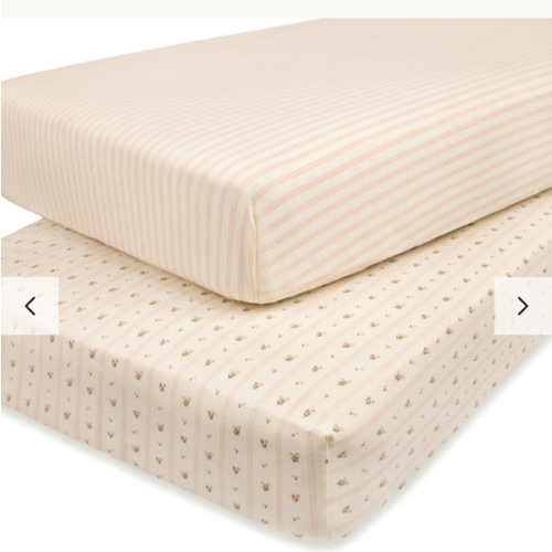 Linear Floral Crib Sheet Set Crib Sheet Set – Ely's & Co.