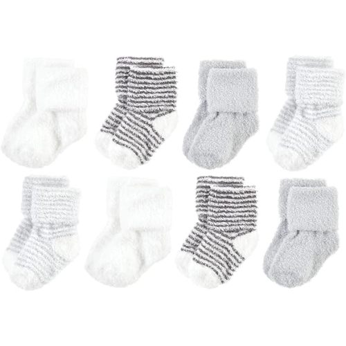 Hudson Baby Baby Girls' Cotton Rich Newborn and Terry Socks