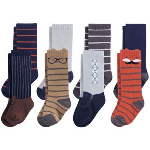 Hudson Baby Infant Boy Cotton Rich Knee-High Socks, Handsome Fox, 12-24 Months