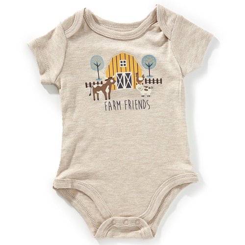 Baby Starters Baby Boys Lap Shoulder Farm Friends Bodysuit