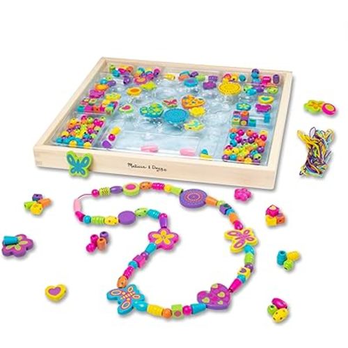 Melissa & Doug Created by Me! Bead Bouquet Deluxe Wooden Bead Set with 220+ Beads for Jewelry-Making
