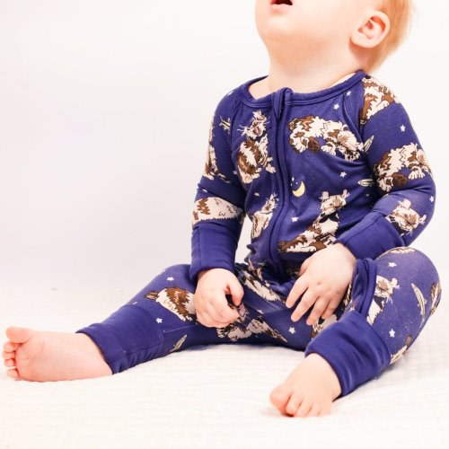Convertible Zipper Romper - Orie Cat – Bird’s Nest Baby