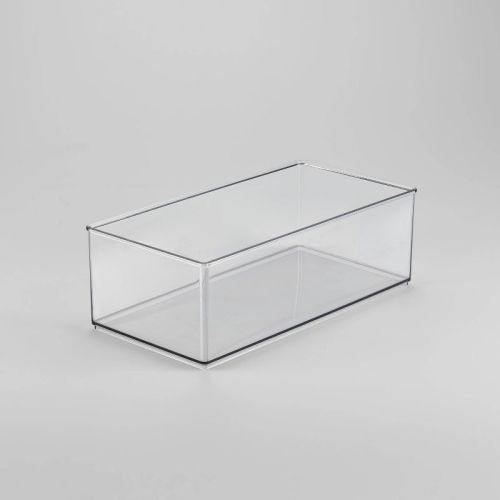 12" X 6" X 4" All Purpose Storage 1/2 Storage Bin - Brightroom™: Clear Plastic Decorative Container, No Assembly Required