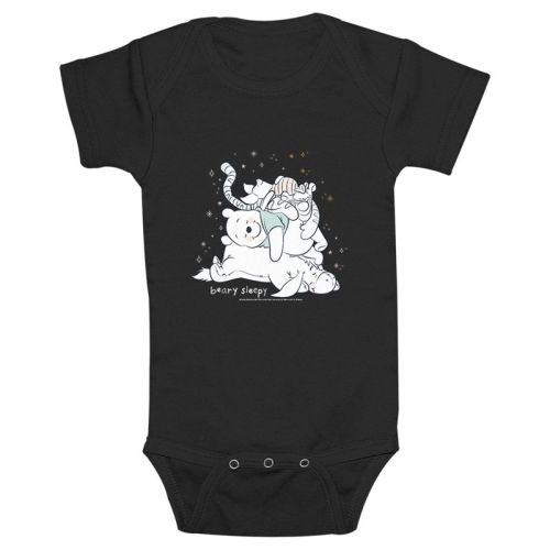 Infant's Winnie the Pooh Beary Sleepy Bodysuit - Black - 18 Months