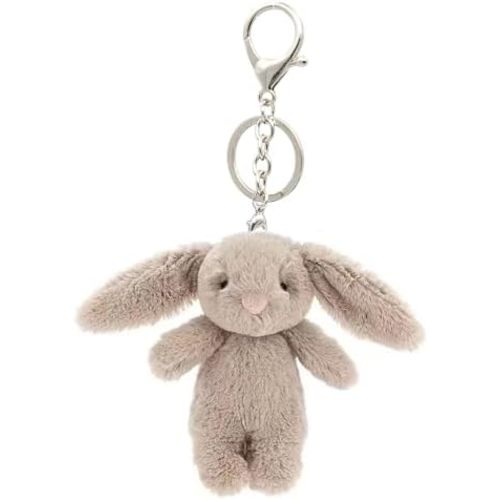 Cute Bunny Bag Charm, Plush Rabbit Keychain Mini Rabbit Car Keys Decor Purse Charm Pendant Decoration