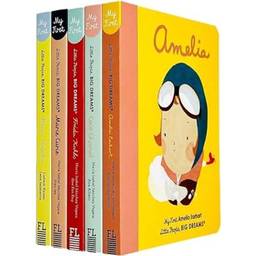Little people, big dreams series 1 : 5 books collection bundle set ( Maya Angelou ,Marie Curie,Frida Kahlo,Coco Chanel,Amelia Earhart)