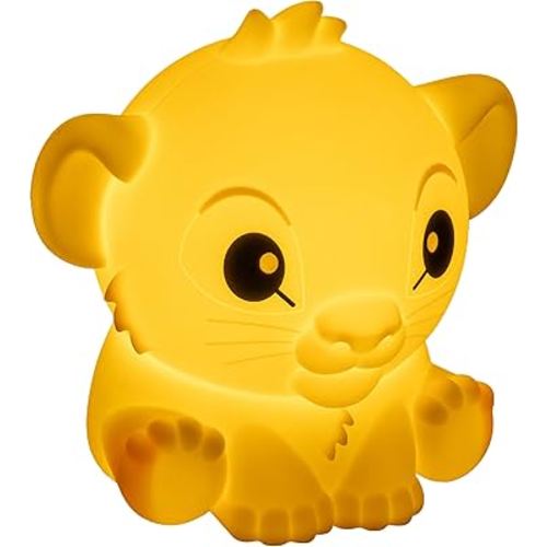 The Lion King Simba SquishyGlo Silicone Light, Officially Licensed Disney Lamp for Kids & Teens, Cordless & Rechargeable Bedroom Décor, Collectible Merchandise | Paladone