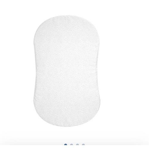HALO - BassiNest Fitted Sheet 100% Cotton | Pebble - white