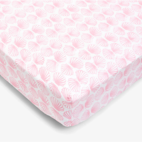 Organic Cotton Crib Sheets by Lewis - Scallop in Lilac