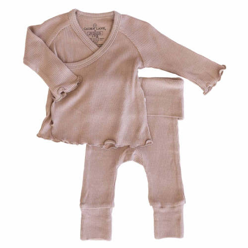 2pc Waffle Crossover Top & Bottom